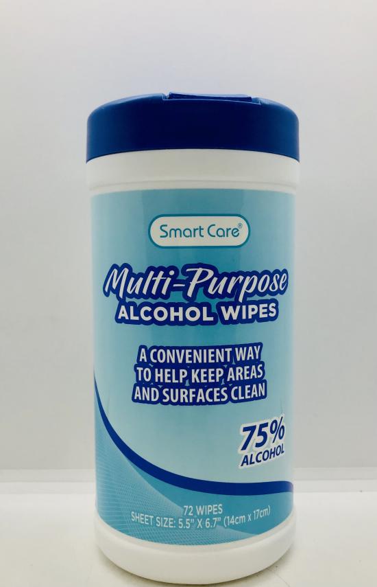 Smart Care Multi-Purpose Alcohol Wipes 72wipes