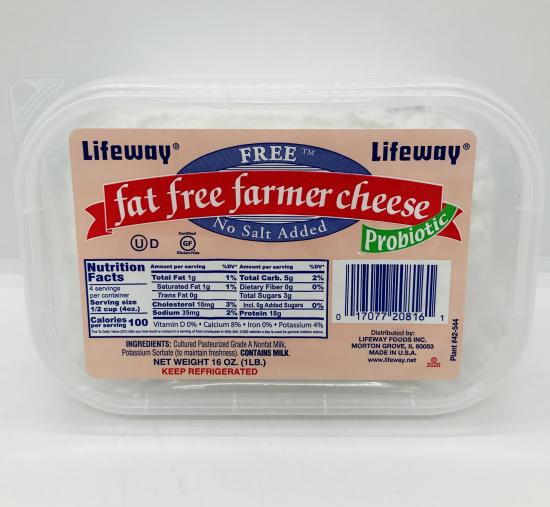 Lifeway fat free farmer cheese