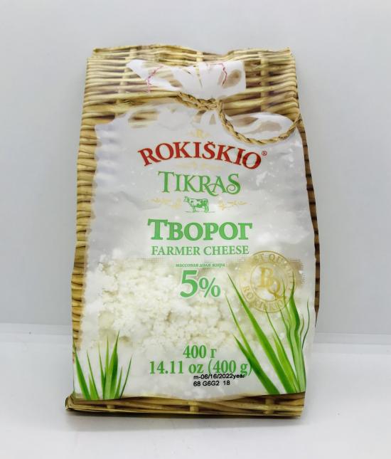 Rokiskio Tikras farmer cheese 5%