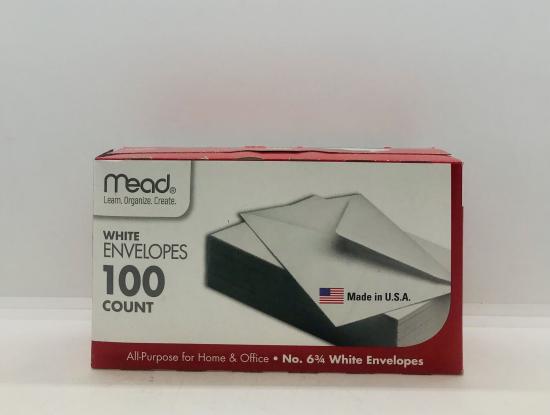 Mead White Envelopes 100 count