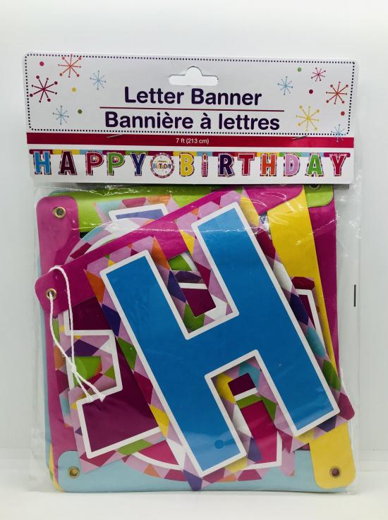 Letter Banner Happy Birthday