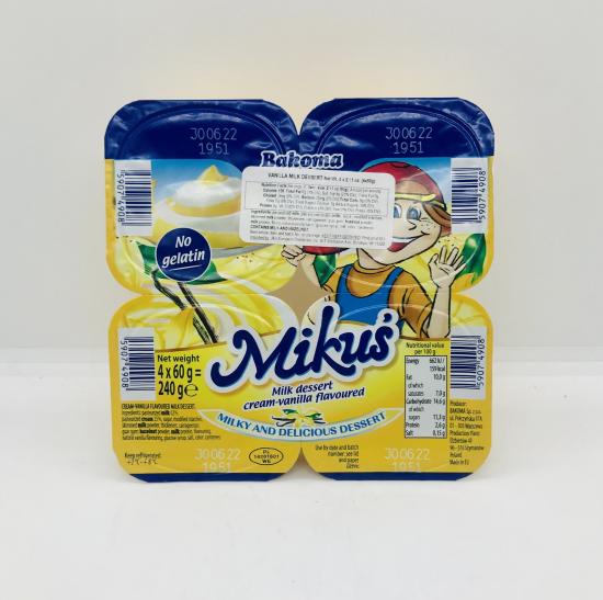 Bakoma Mikus Vanilla Milk Dessert 4PK 240g