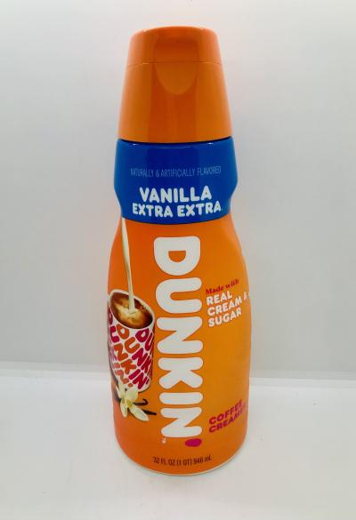 Dunkin Coffee Creamer Vanilla extra-extra 32Oz