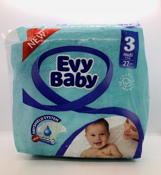 Evy Baby (3) 27 Diapers