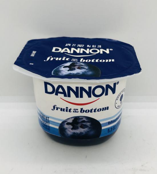 Dannon fruit on the bottom Blueberry 150g.