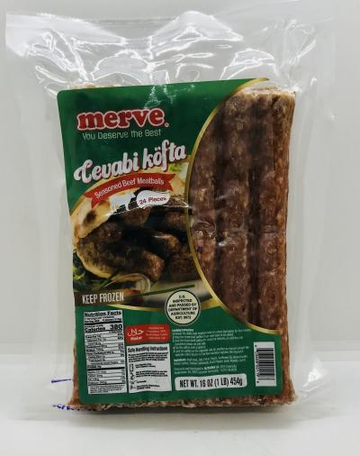 Merve Seasoned Beef Meatballs Keep Frozen  454g