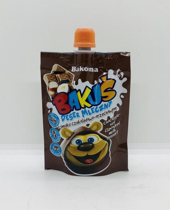 Bakoma Bakus Chocolate-nut milk dessert 80g.