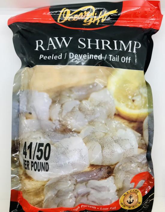 Ocean Gift Raw Shrimp Peeled Deveined Tail Off 907g