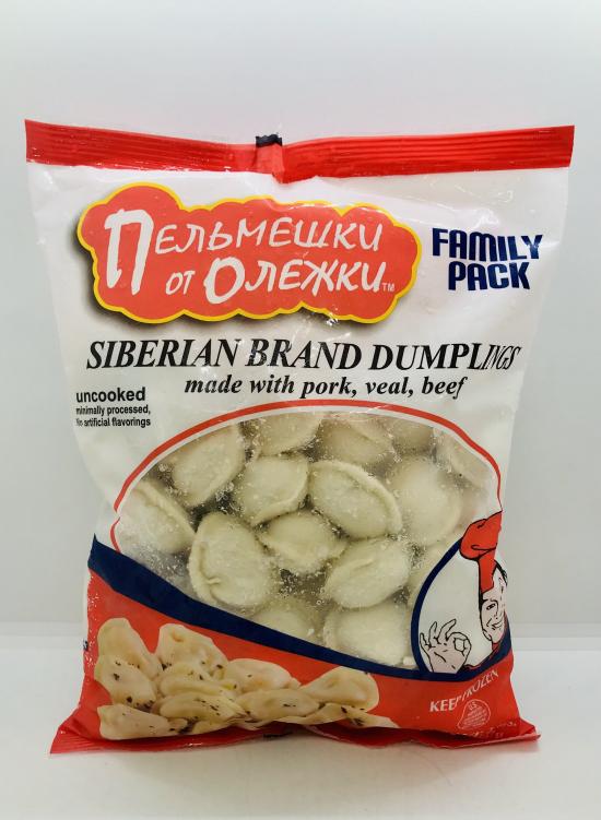 Pelmeshki ot Olejki Siberian Brand Dumplings With Pork, Veal, Beef 907g