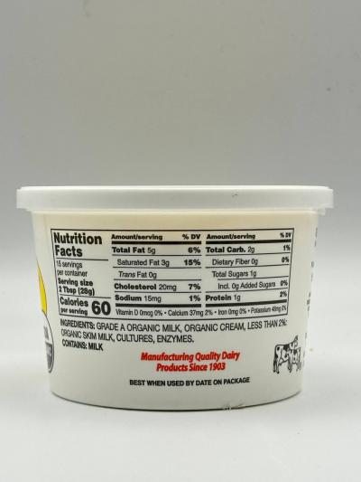 Home Made Organic Sour Cream 425g
