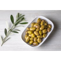 Green Olives Cracked & Spicy (lb.)