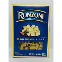 Ronzoni Macarrones no. 28 Macaroni (454g.)