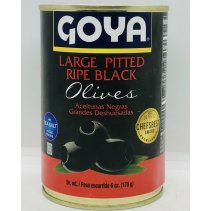 Goya Olives Large Pitted Ripe Black 170g