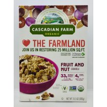 Cascadian farm fruit and nut granola 382g.