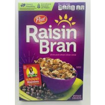 Post Raisin Bran whole grain wheat & Bran cereal 471g.