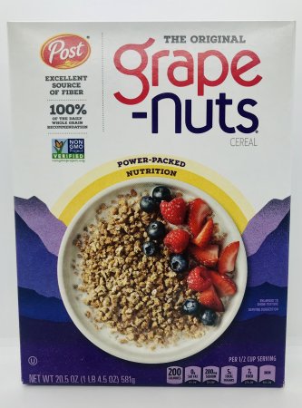 Post Grape nuts cereal 581g.