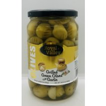 Royal Valley Grilled Green Olives Garlic 700g.