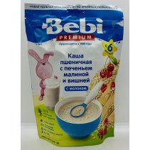 Bebi Wheat w. Biscuit, Raspberry and Sour Cherry 200g.