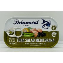 Delamoris Tuna Salad Mediterana w. Olives 105g.
