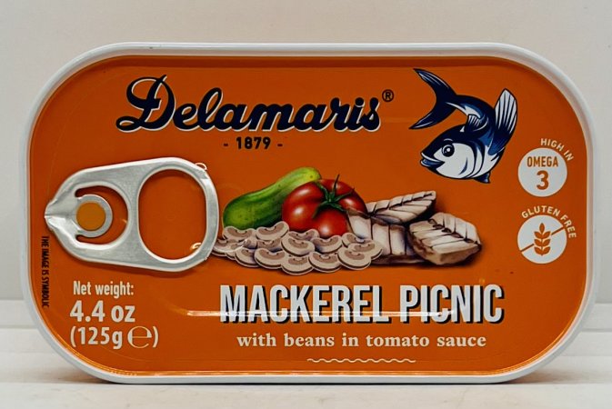 Delamaris Mackerel Picnic in Tomato Sauce 125g.