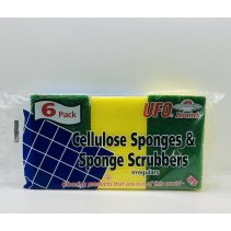 Cellulose Sponges & Sponge Scrubbers 6pack