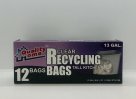 Quality Home Clear Recycling Bags Tall Kitchen 12bags