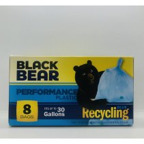Black Bear Performance Plastic Recycling Blue 8 bags