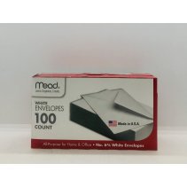 Mead White Envelopes 100 count