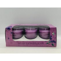 Nily Fresh Lilac Set of 3 Scented Glass