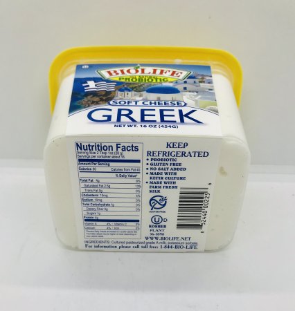 Biolife Farmer Cheese Greek (454g.)