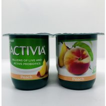 Activia lowfat peach yogurt 113g x 4