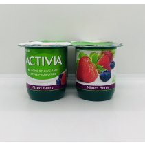 Activia lowfat mixed berry yogurt 113g x 4