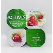 Activia lowfat Strawberry - banana yogurt 113g x 4