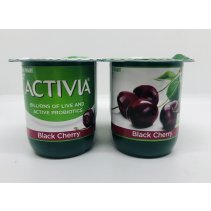 Activia lowfat Black cherry yogurt 113g x 4