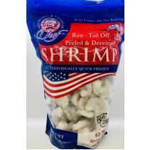 Chef Peeled & Deveined Shrimp Raw Tail-Off 907g