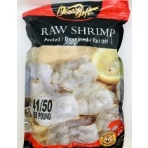 Ocean Gift Raw Shrimp Peeled Deveined Tail Off 907g