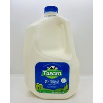 Tuscan dairy farms 2% reduced fat milk vitamin A & D 37% less fat than regular milk 1 gallon
