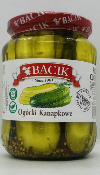 Bacik Pickled Cucumbers Sandwich Style 680g.