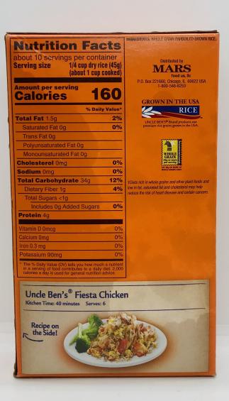 Uncle Ben's Brown Rice 454g.