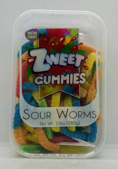 Zweet Gummies Sour Worms 285g.