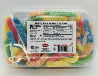 Zweet Gummies Sour Worms 285g.