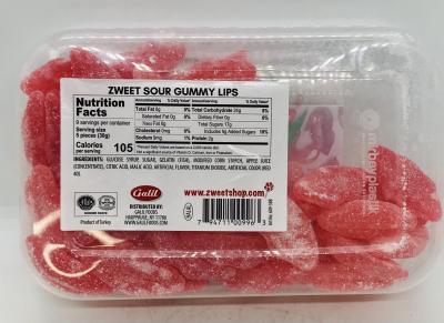 Zweet Gummies Sour Lips 285g.