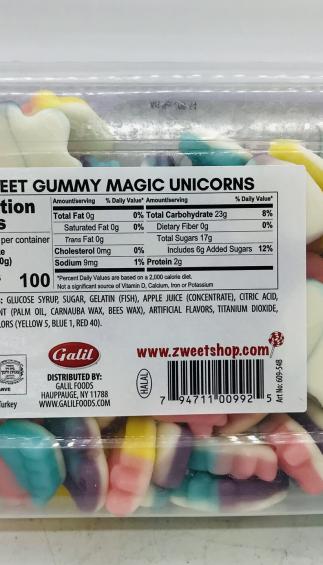 Zweet Gummies Unicorns 285g.