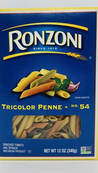 Ronzoni Tricolor Penne no. 54 Macaroni (454g.)