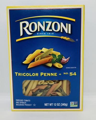 Ronzoni Tricolor Penne no. 54 Macaroni (454g.)