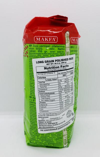 Makfa Long Grain Polished Rice 800g.