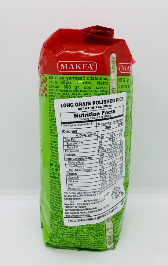 Makfa Long Grain Polished Rice 800g.