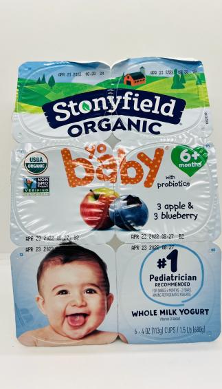 Stonyfield organic yo baby 6m.+ Yogurt apple/blueberry