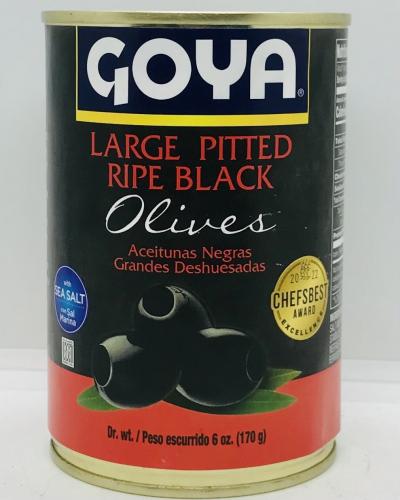 Goya Olives Large Pitted Ripe Black 170g