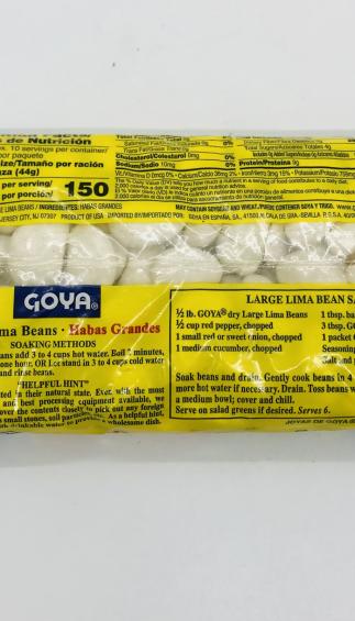 Goya Lima beans 454g.